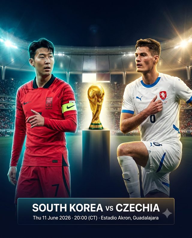South Korea vs Czechia — match poster