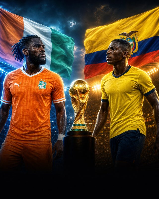 Ivory Coast vs Ecuador — match poster