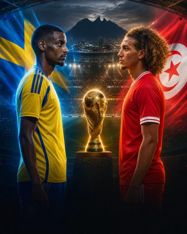 Sweden vs Tunisia — match poster