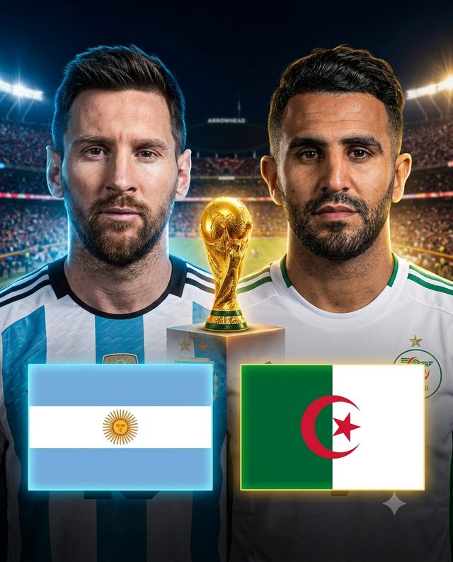 Argentina vs Algeria — match poster