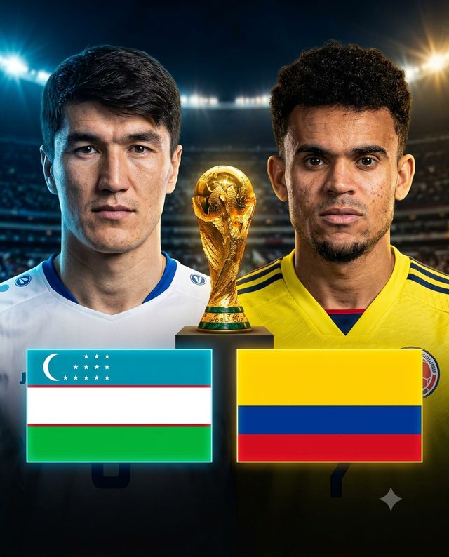 Uzbekistan vs Colombia — match poster