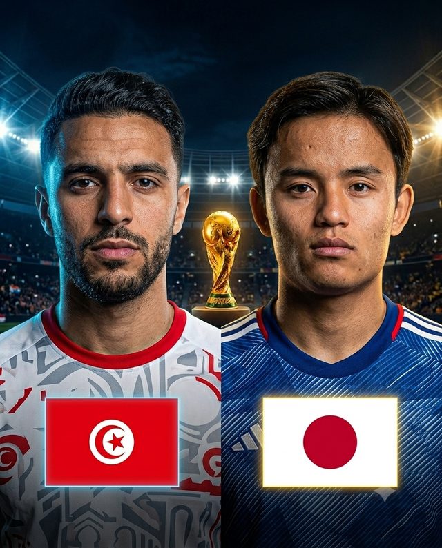 Tunisia vs Japan — match poster