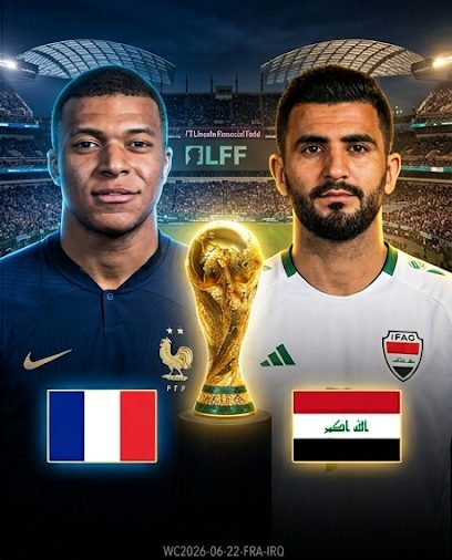 France vs Iraq — match poster