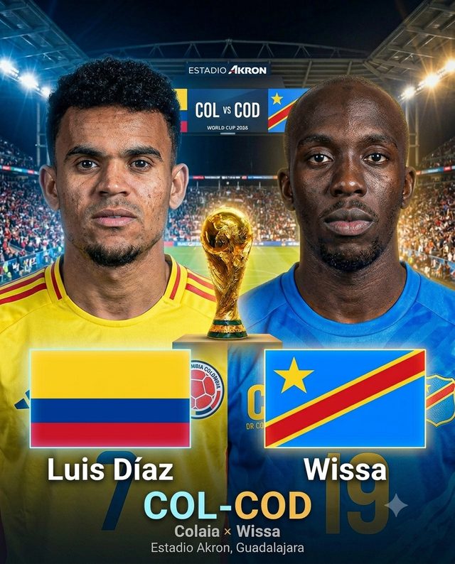Colombia vs DR Congo — match poster