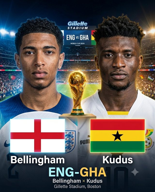 England vs Ghana — match poster